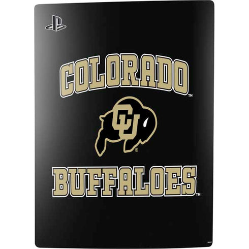 University of Colorado CU Logo on Gold PS5 Digital Edition Console Skin